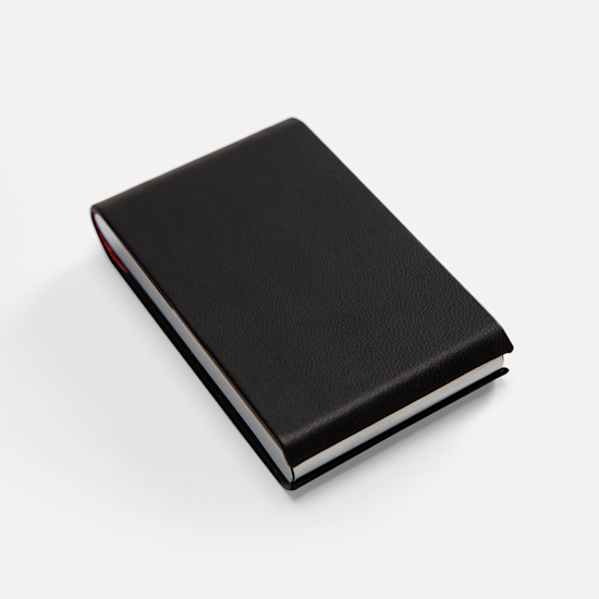 Black Leather Vertical Business Card Holders